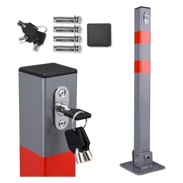 Parking pole with lock