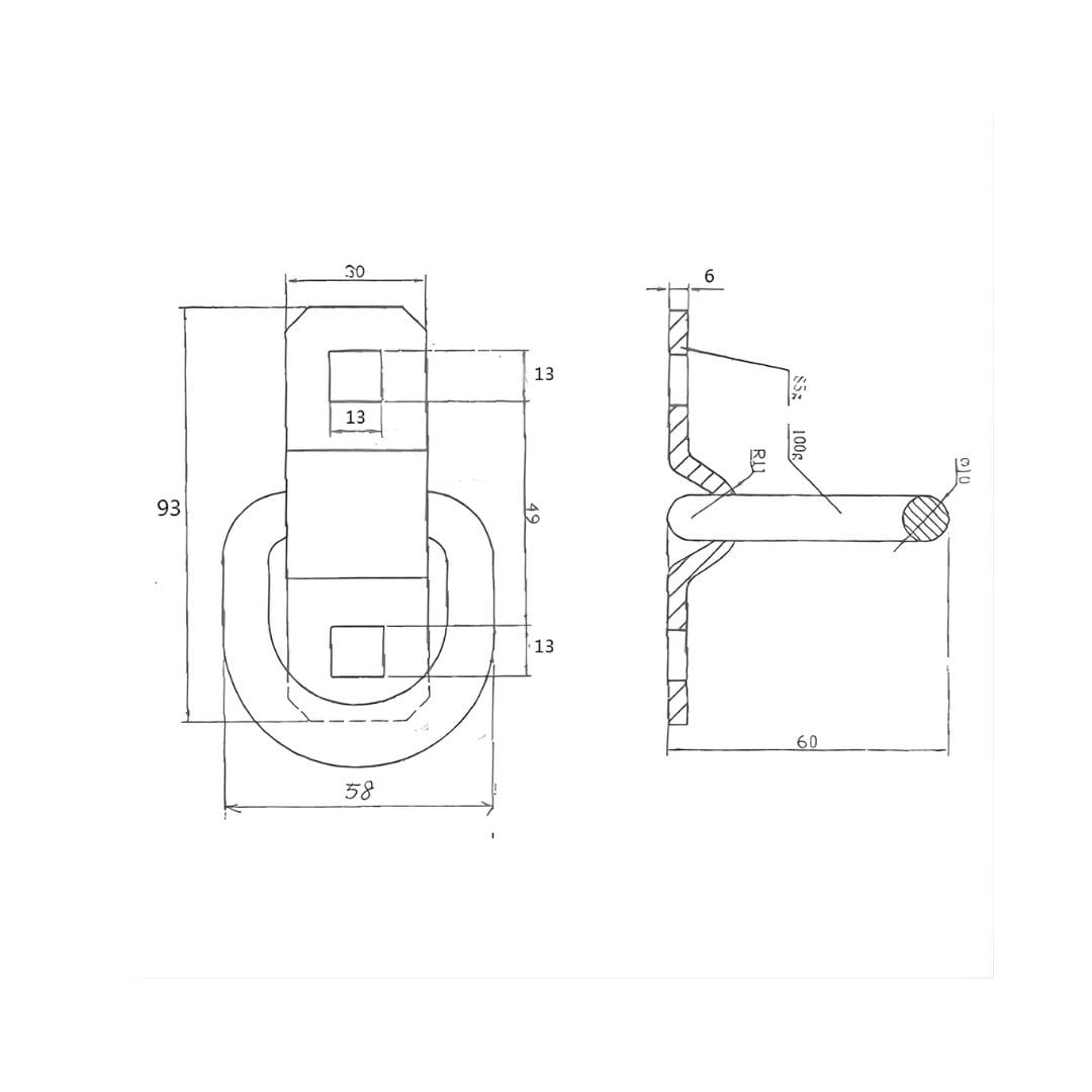 Sjoroog tweedelig RVS (2)