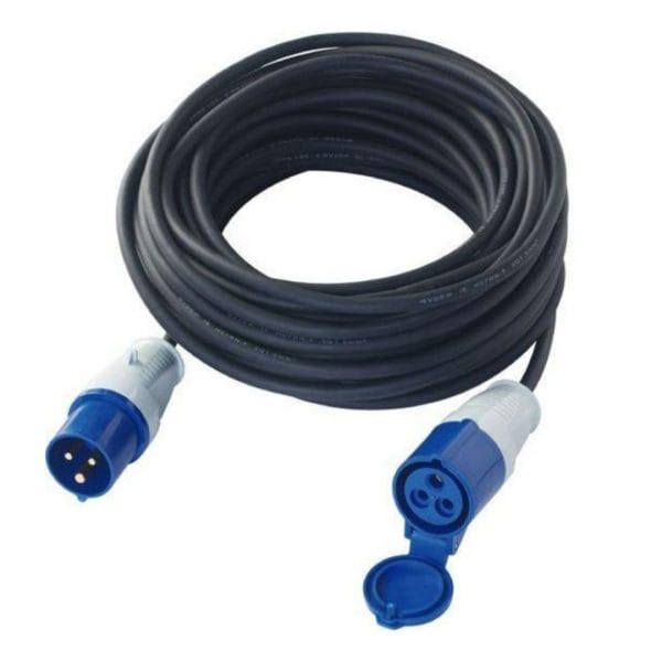 Verlängerungskabel CEE. 200/250V 16A blau 20m.