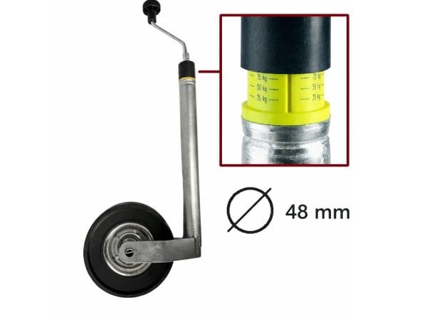 Nose wheel 48mm. rim metal 200x50mm. with scale