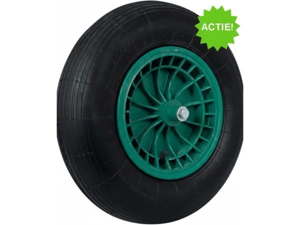 Kruiwagenwiel 4.00-8 pvc , rollager, as 20*130 mm