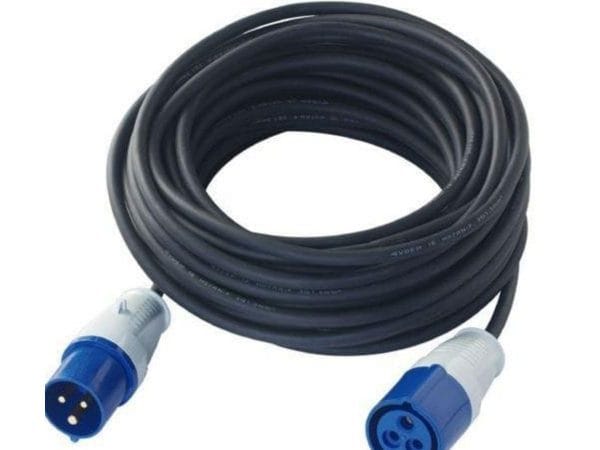 Extension cable CEE. 200/250V 16A blue 20m.